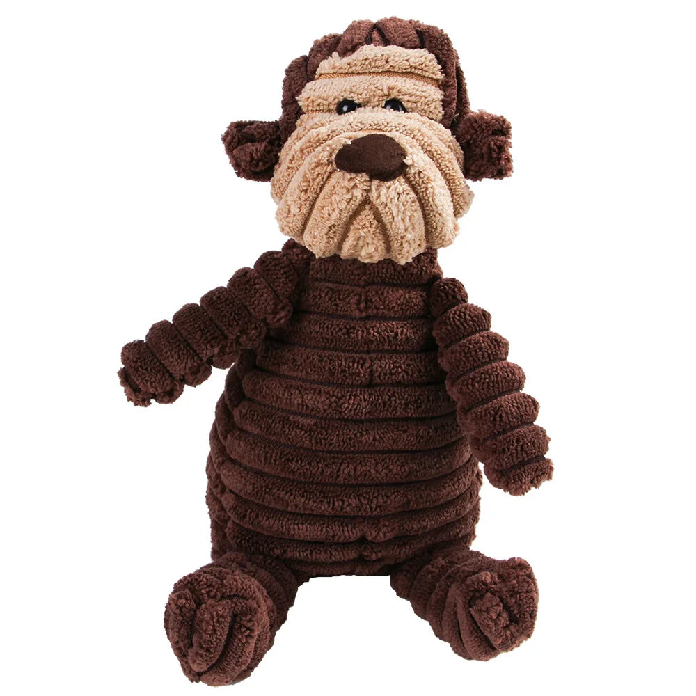 Dailypets Playtime Pals Squeaky Dog Toy – Assorted Animal Characters