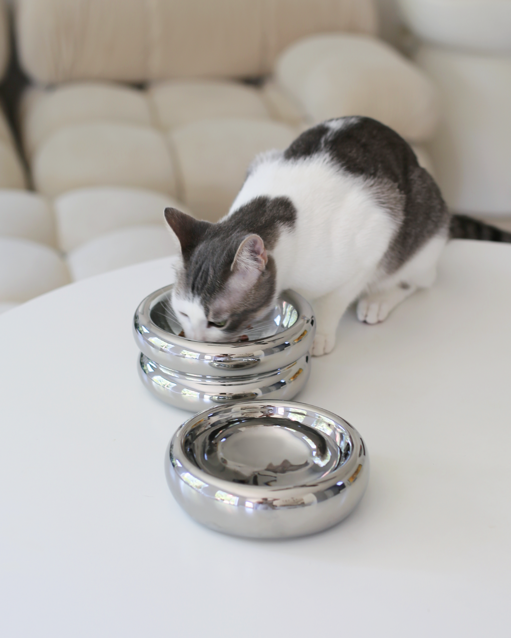 Dailypets Luxury Ceramic Cat Water & Food Dish