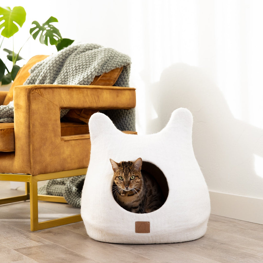 Dailypets Luxury Felted Wool Cat Cave for Indoor Cats