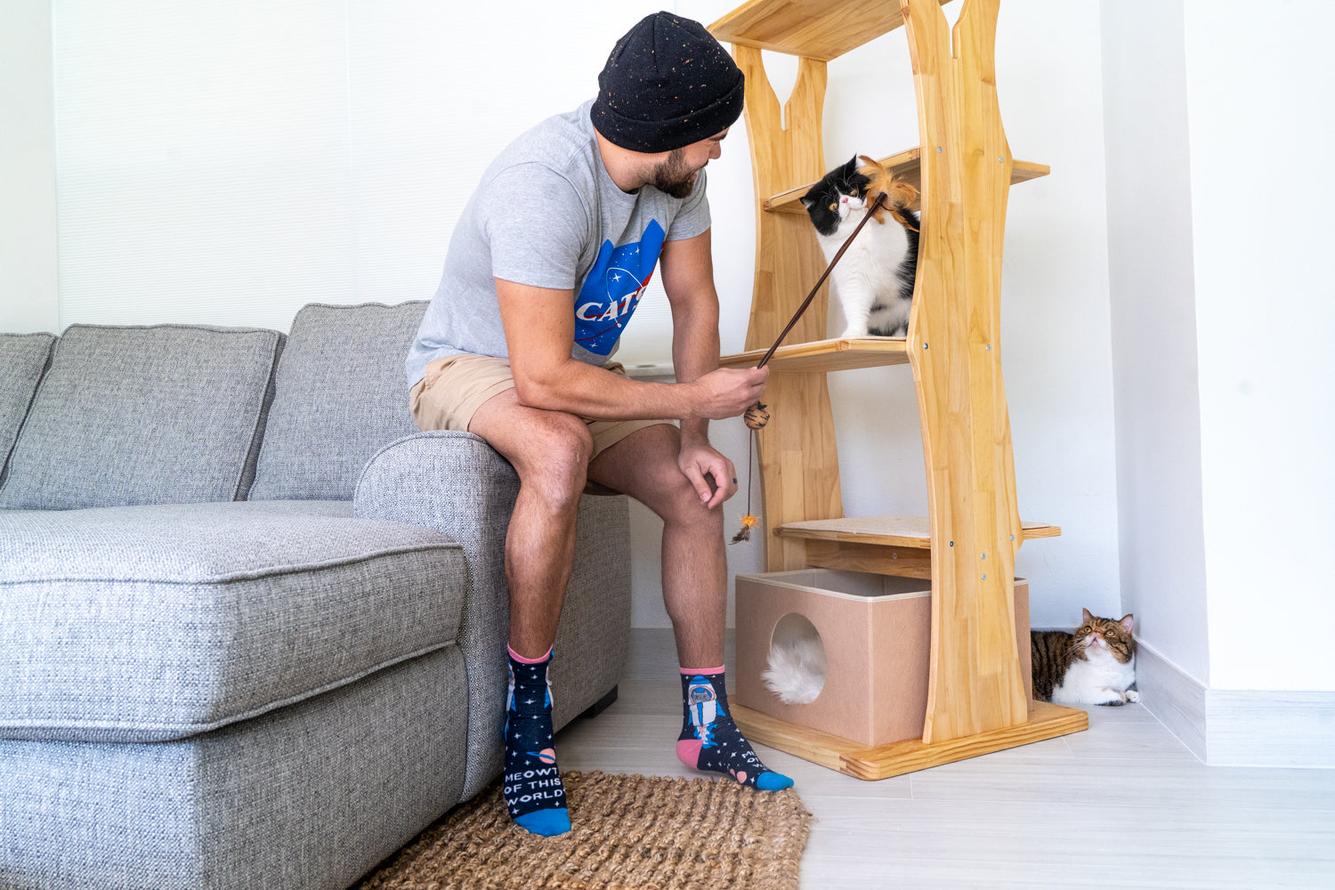 Dailypets Foldable Felt Cat Cove for Mega Perch Cat Tree