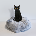 Dailypets Plush Galaxy Cat Bed Cozy Round Resting Cushion