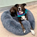 Dailypets Anxiety Relieving Dog Bed, Fluffy Donut Bed with Anti-Slip Bottom