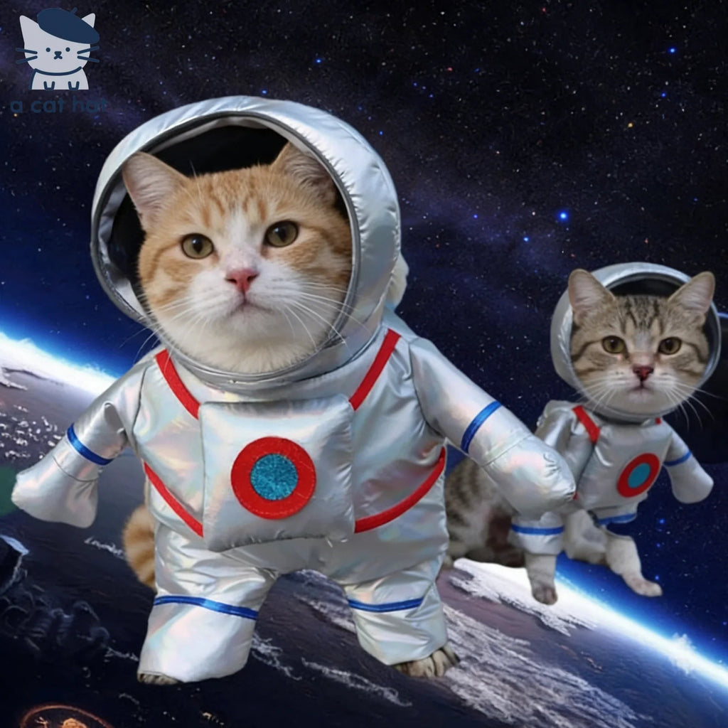 Dailypets Astronaut Cat Costume with Space-Themed Design for Photos and Special Events