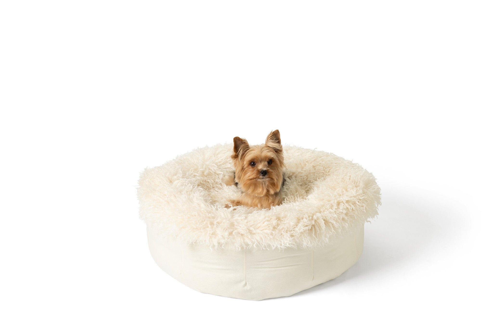Dailypets Plush Sheep Faux Fur Donut Pet Bed