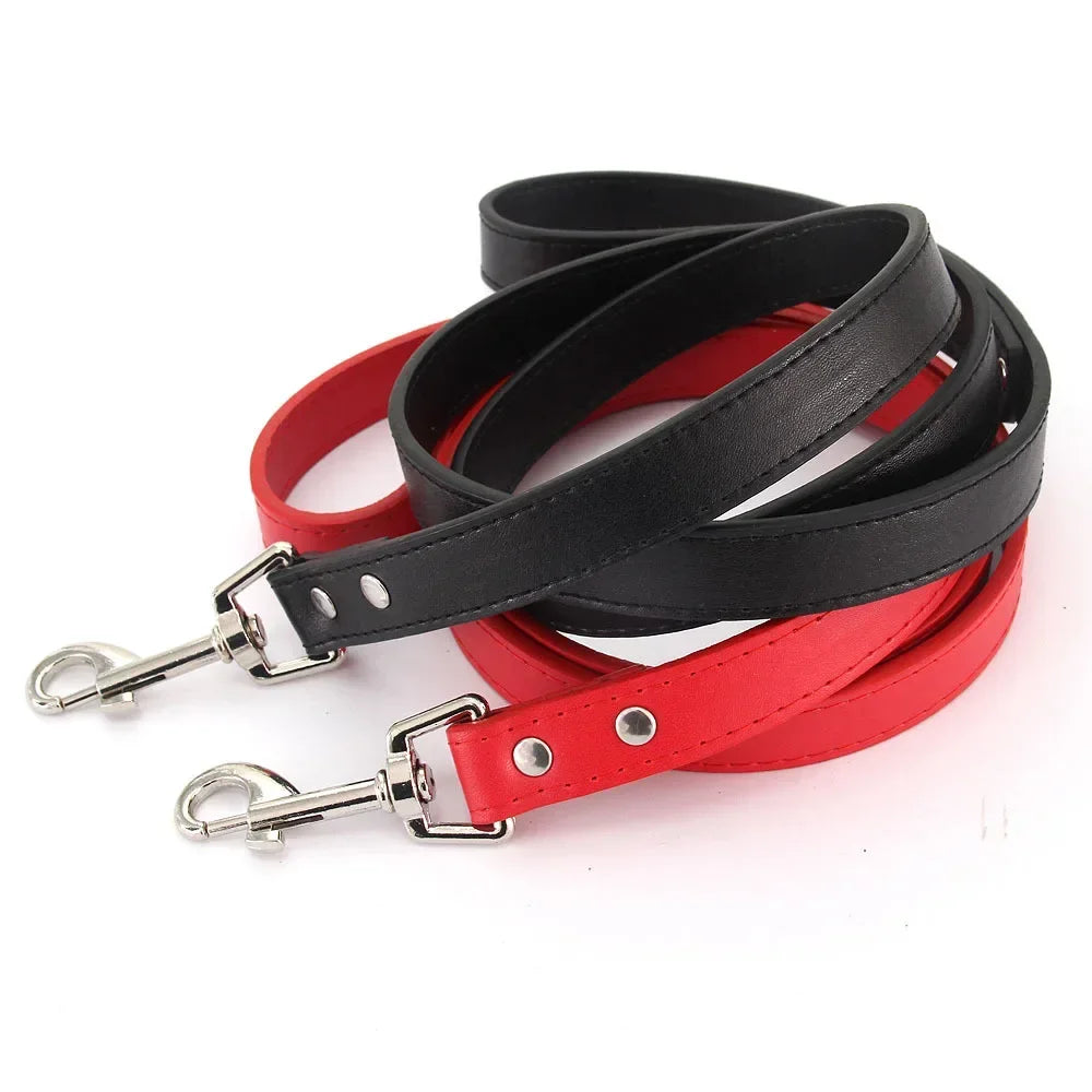 Dailypets Soft PU Leather Dog Leash with Alloy Hook for Everyday Walks and Training