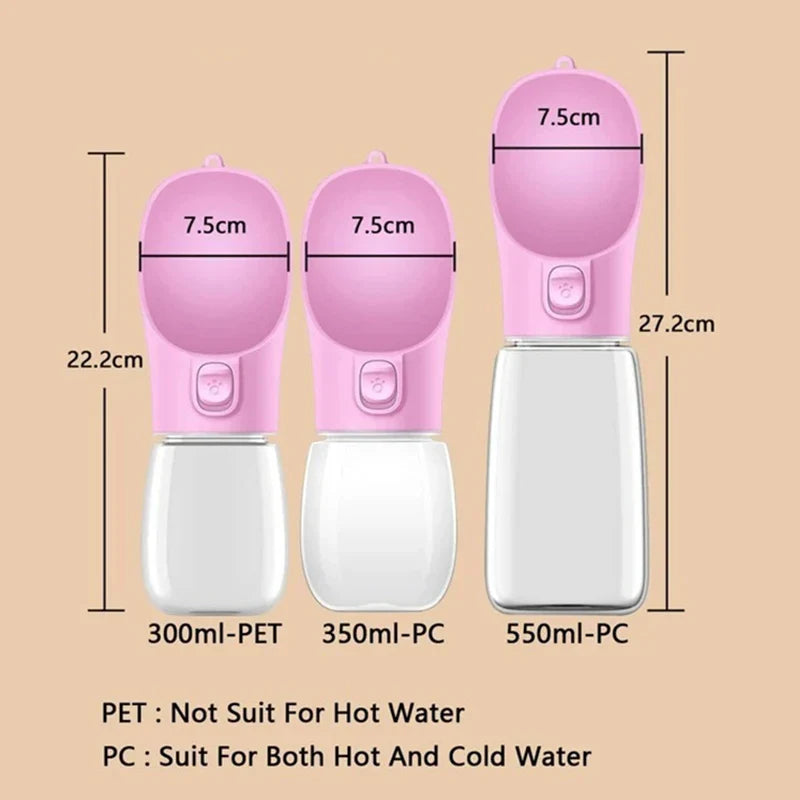 Dailypets Portable Pet Water Bottle – Leak-Resistant Outdoor Dispenser