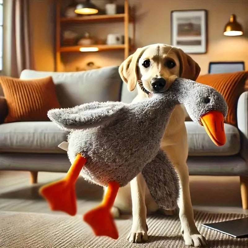 Dailypets Jumbo Goose Plush Dog Toy – 50cm Soft Carry & Cuddle Companion