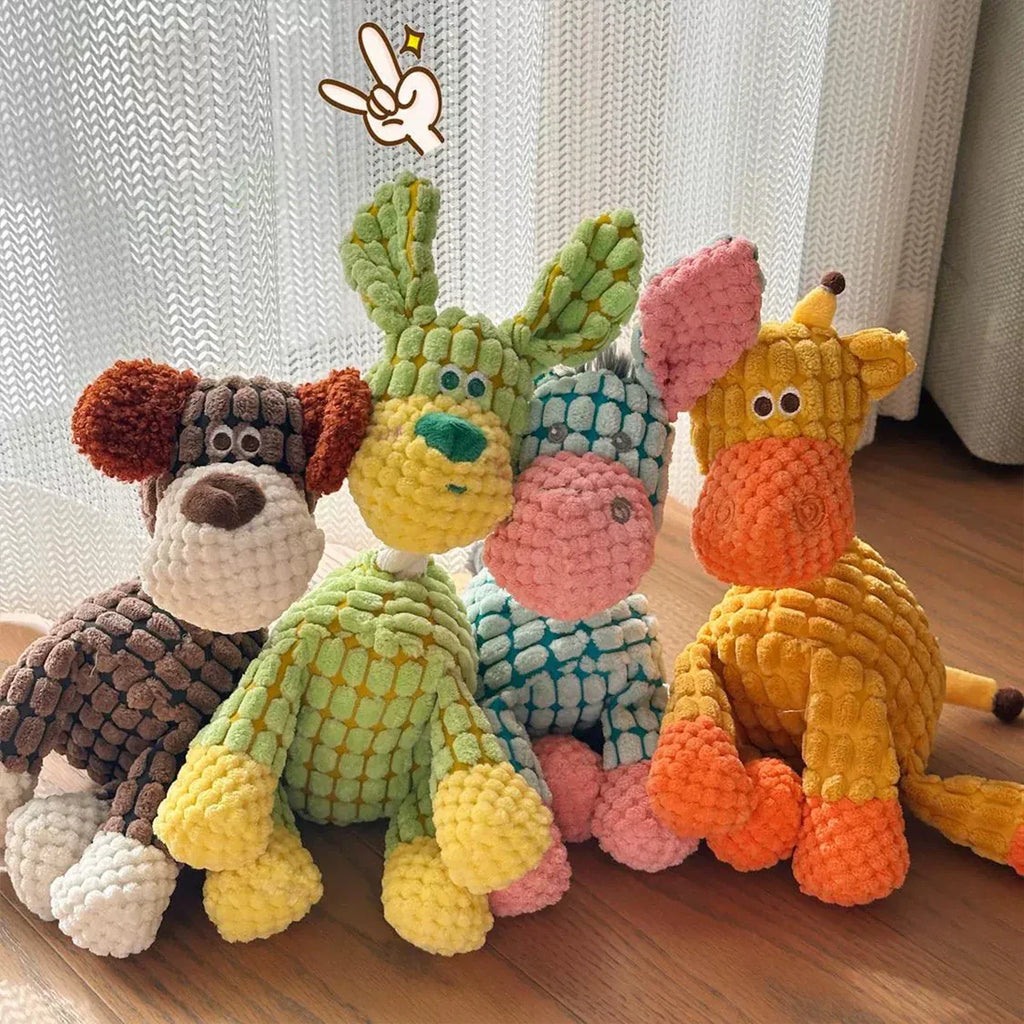 Dailypets Plush Squeaky Dog Toy Soft Plush Animal Toy