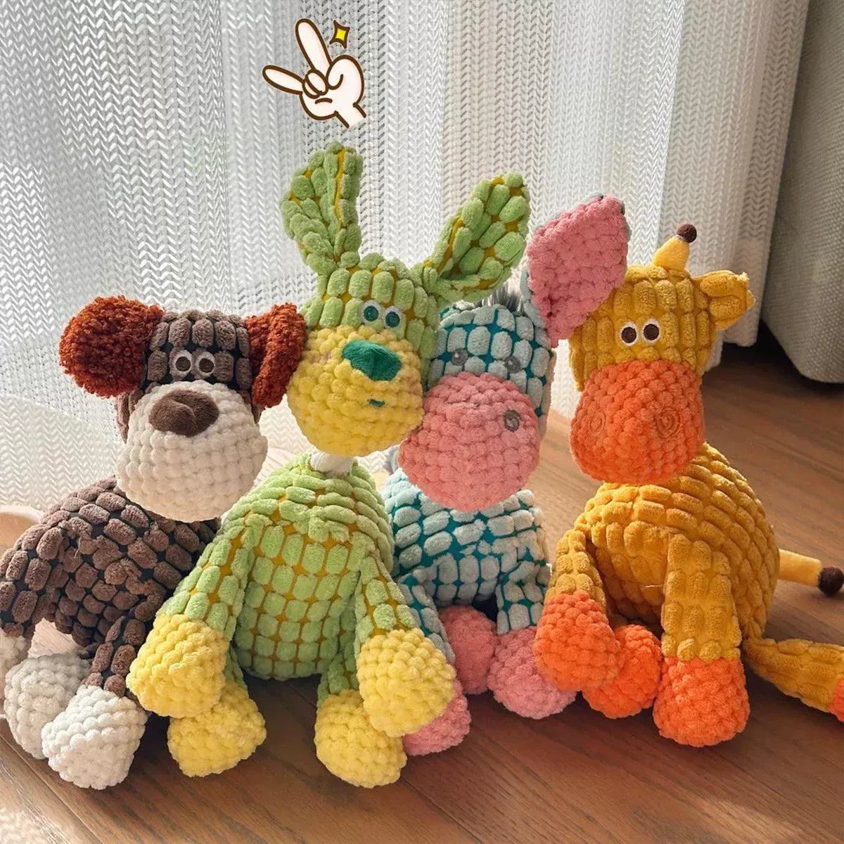 Dailypets Plush Squeaky Dog Toy Soft Plush Animal Toy