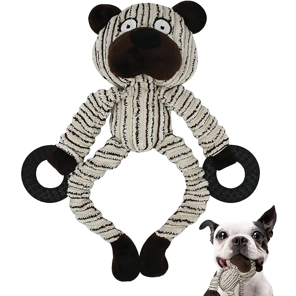 Dailypets Plush Squeaky Dog Toy Monkey Training Reward Toy