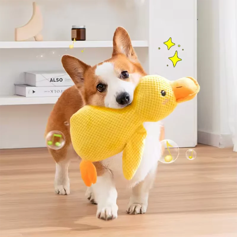 Dailypets Plush Squeaky Dog Toy Cute Duck Toy for Daily Play