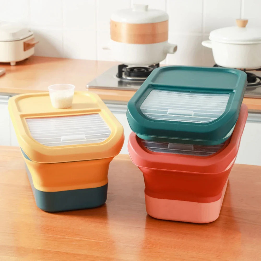 Dailypets Pet Kibble Storage Box – Foldable Container with Clear Lid