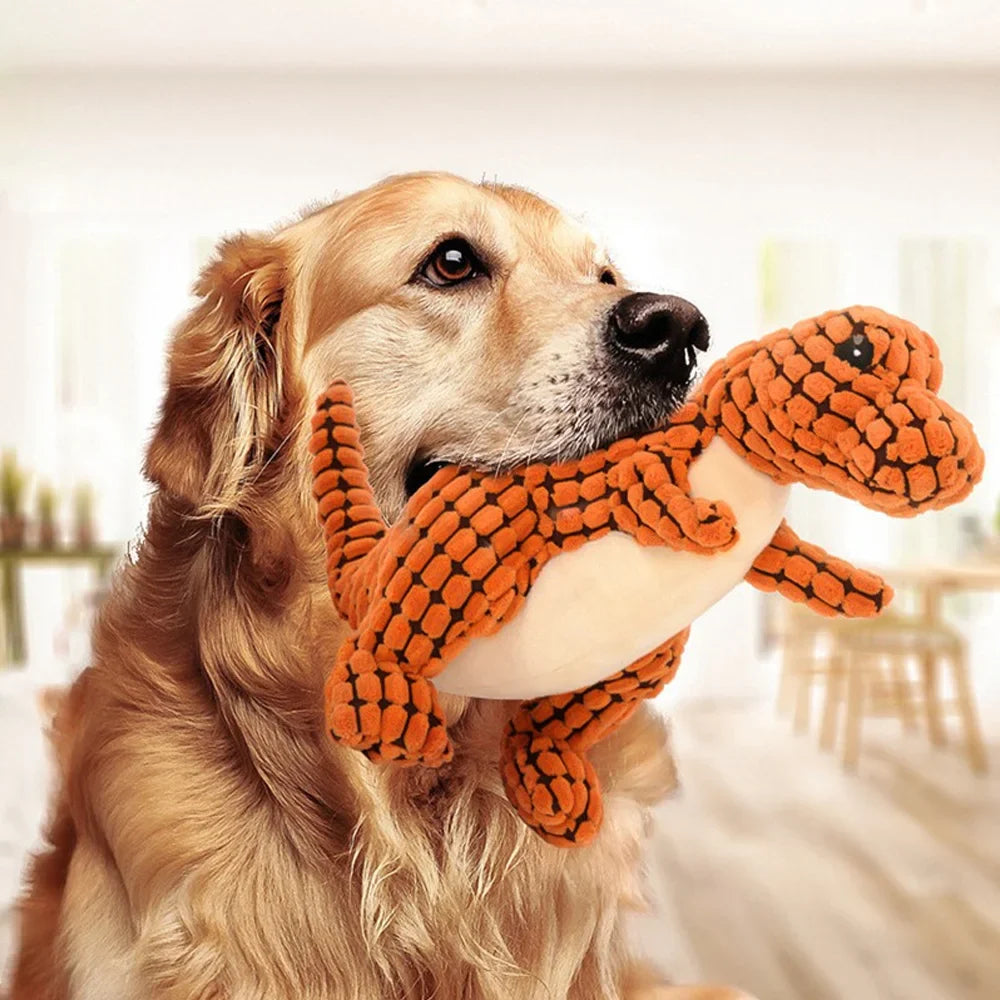Dailypets Plush Squeaky Dog Toy Assorted Dinosaur Dog Plush
