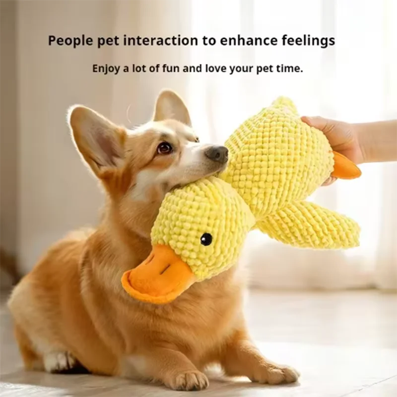 Dailypets Plush Squeaky Dog Toy Cute Duck Toy for Daily Play