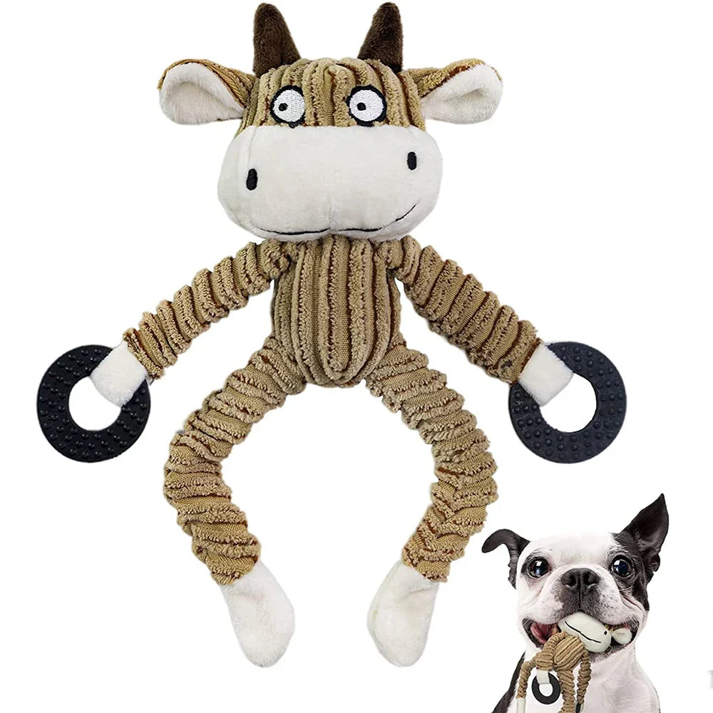Dailypets Plush Squeaky Dog Toy Monkey Training Reward Toy