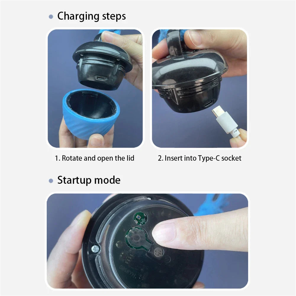 Dailypets Automatic Moving Ball for Pets with USB Rechargeable Interactive Play Fun