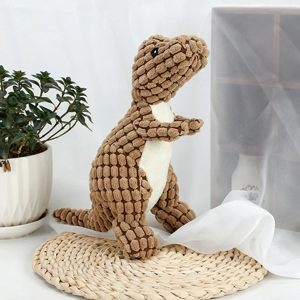 Dailypets Plush Squeaky Dog Toy Assorted Dinosaur Dog Plush