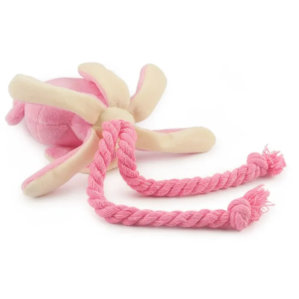 Dailypets Plush Squeaky Dog Toy Pink Squid Comfort Toy