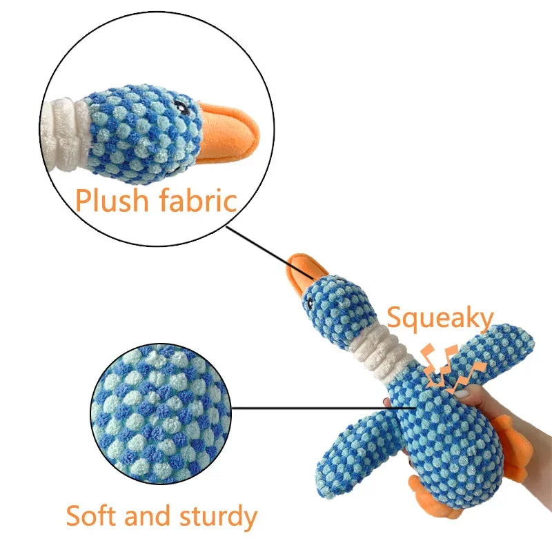 Dailypets Plush Squeaky Dog Toy Indoor Duck Play Plush