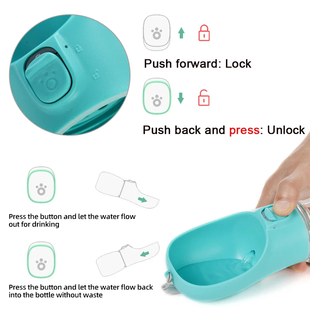 Dailypets Portable Pet Water Bottle – Leak-Resistant Outdoor Dispenser