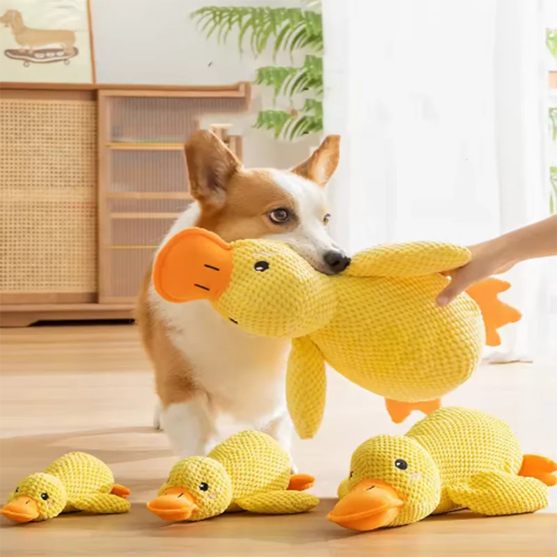 Dailypets Plush Squeaky Dog Toy Cute Duck Toy for Daily Play