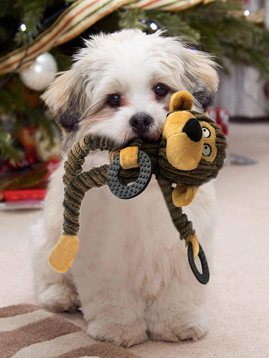 Dailypets Plush Squeaky Dog Toy Monkey Training Reward Toy