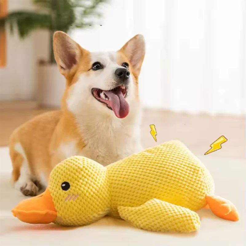 Dailypets Plush Squeaky Dog Toy Cute Duck Toy for Daily Play