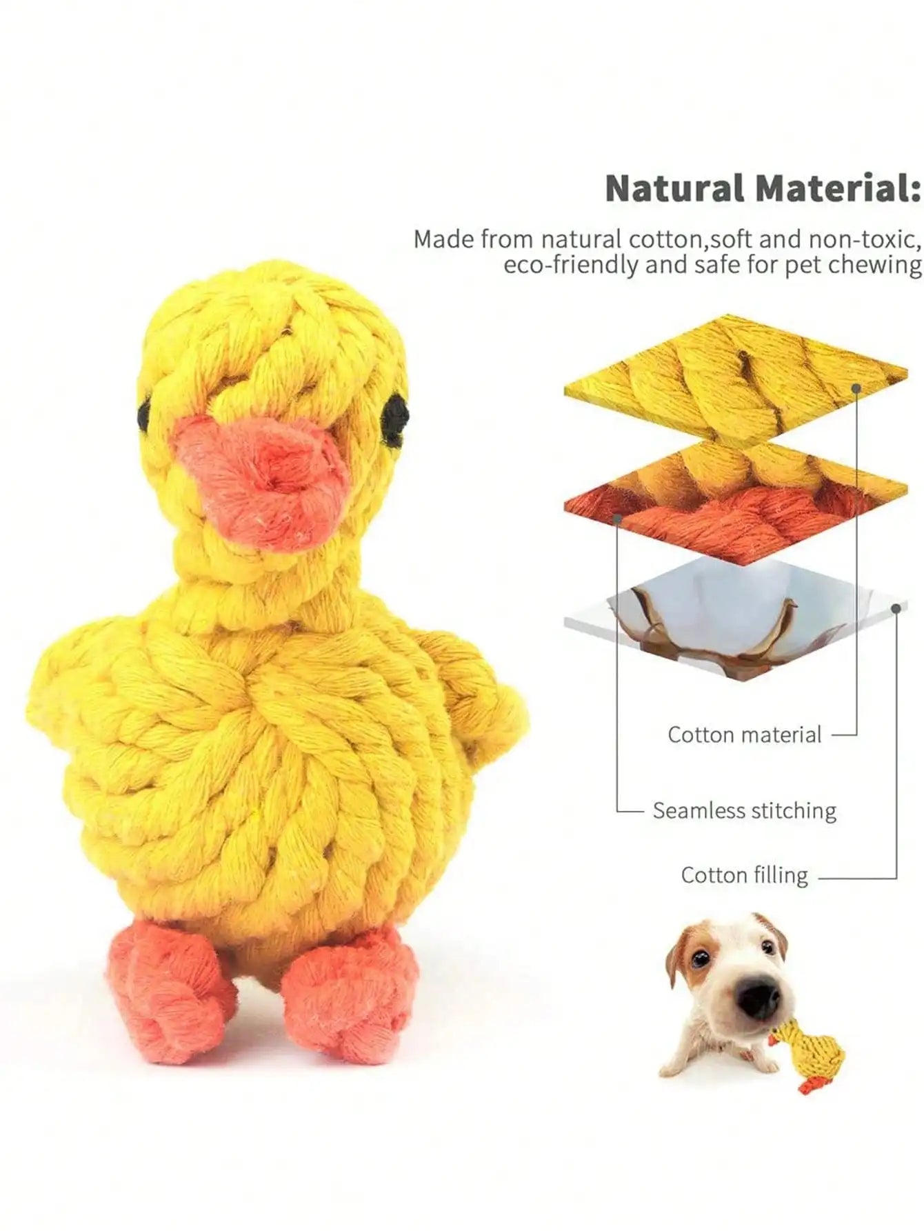 Dailypets Cotton Rope Dog Toy Hand Woven Pet Chew Toy