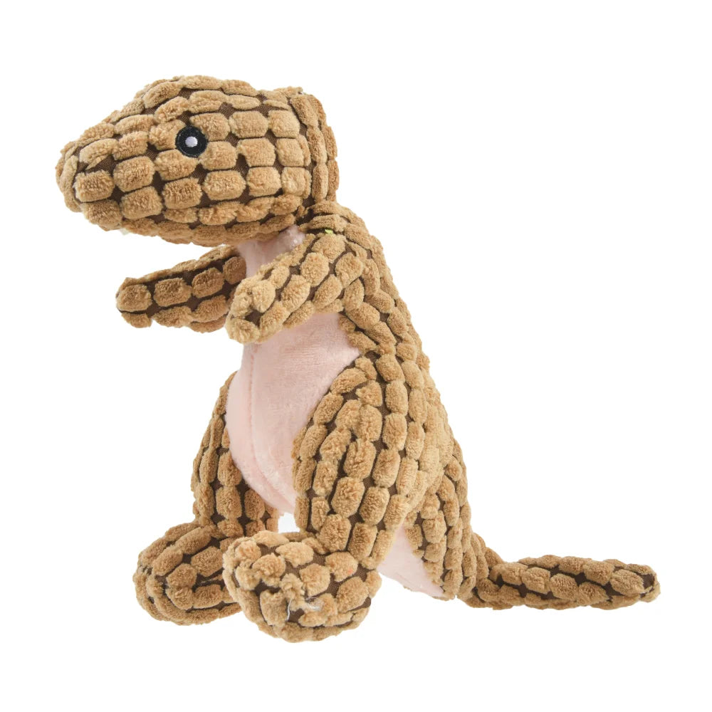 Dailypets Plush Squeaky Dog Toy Assorted Dinosaur Dog Plush