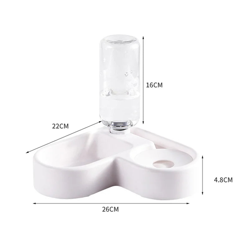 Dailypets Automatic Water & Food Bowl – Pet Feeder with Refill Bottle