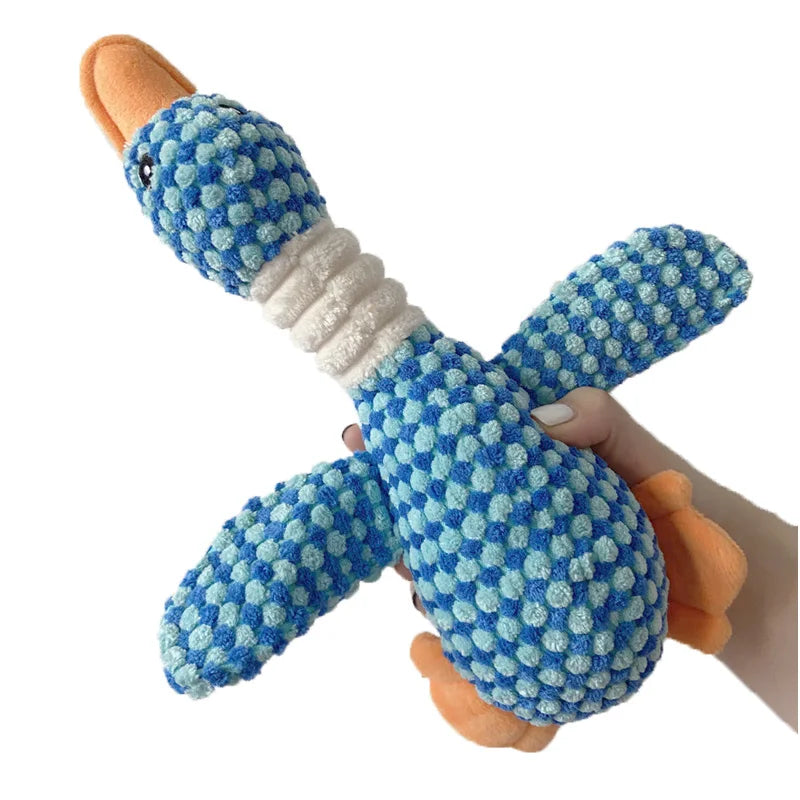 Dailypets Plush Squeaky Dog Toy Indoor Duck Play Plush