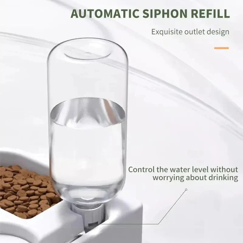 Dailypets Automatic Water & Food Bowl – Pet Feeder with Refill Bottle