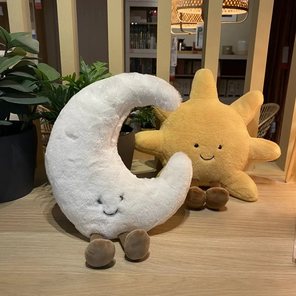 Dailypets Plush Cushion Sun and Moon Huggable Plush Pillow