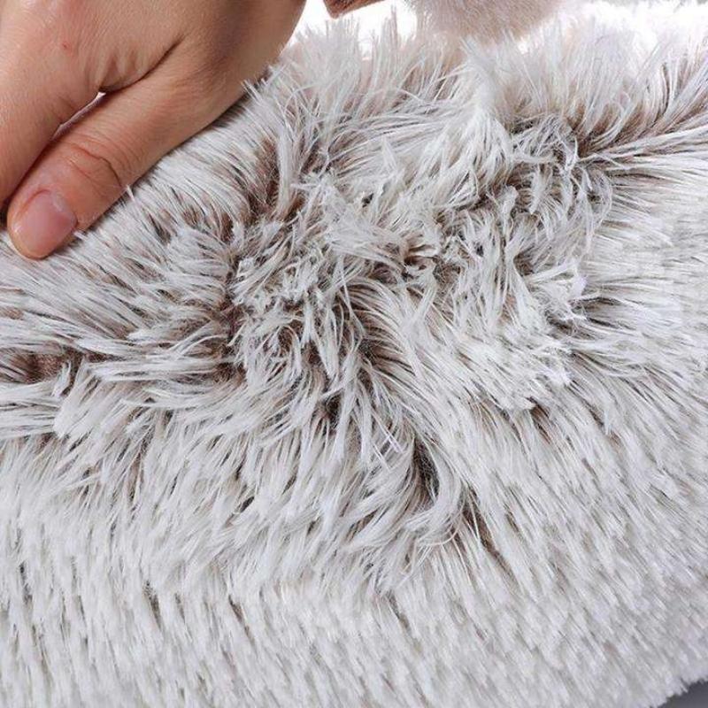 Dailypets Anxiety Relieving Dog Bed, Fluffy Donut Bed with Anti-Slip Bottom