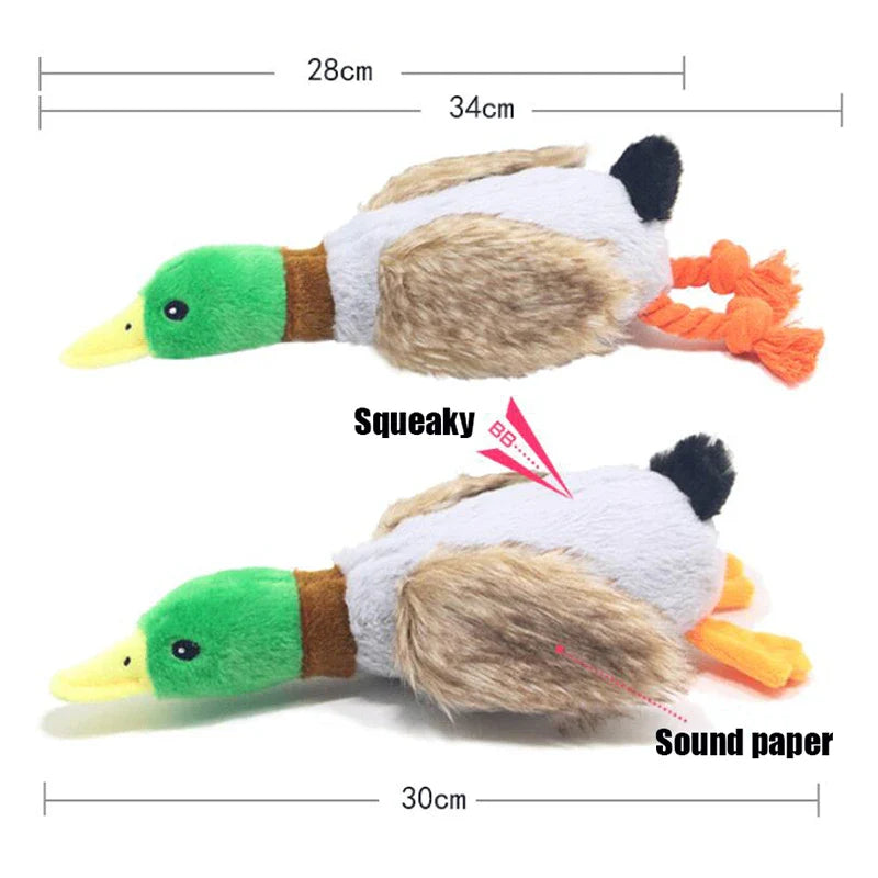 Dailypets Plush Squeaky Dog Toy Duck Design Daily Play