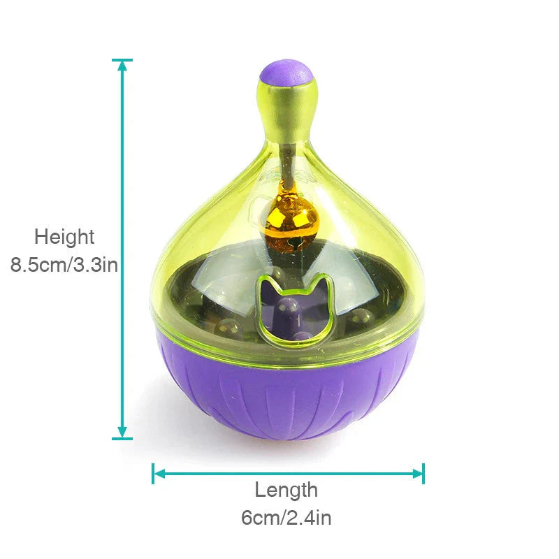 Dailypets Interactive Pet Treat Dispenser with Self-Balancing Tumbler Puzzle Design