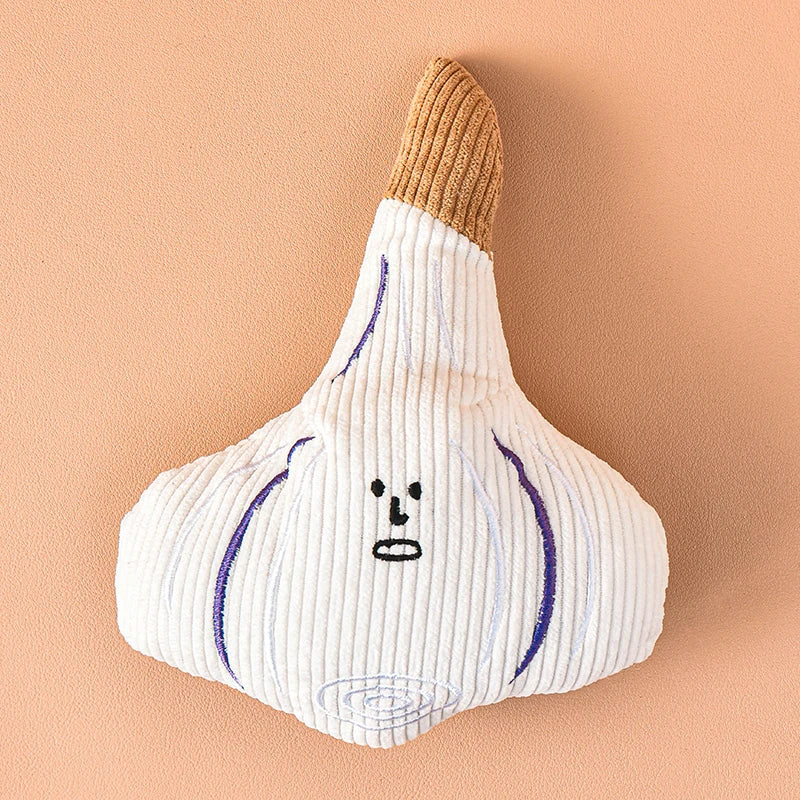 Dailypets Plush Squeaky Dog Toy Vegetable Shape Chew Toy