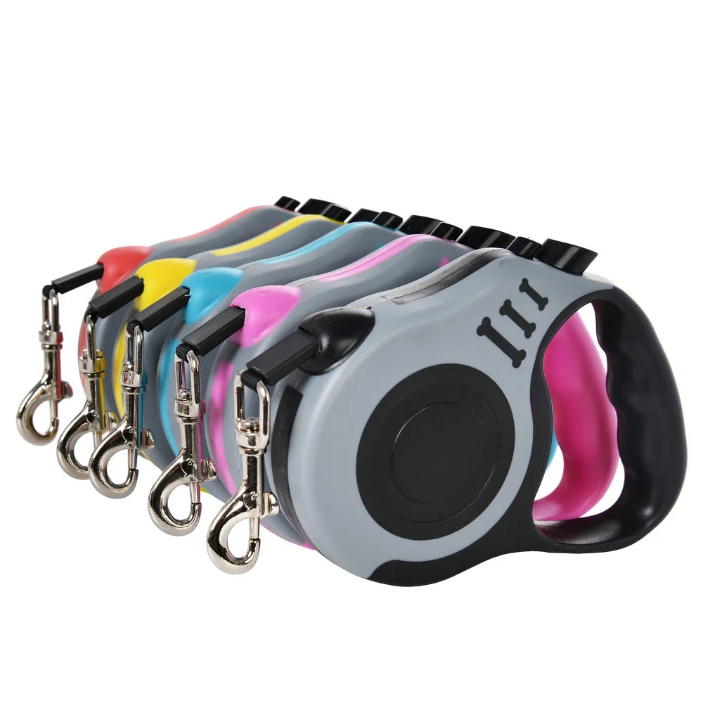 Dailypets Lock Control Dog Lead – Retractable Nylon Leash in Assorted Colours