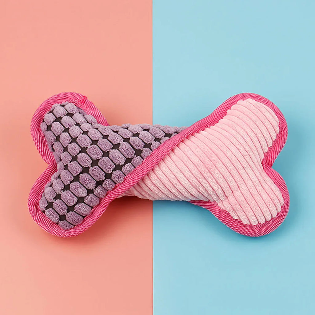 Dailypets Plush Squeaky Dog Toy for Light Chewers