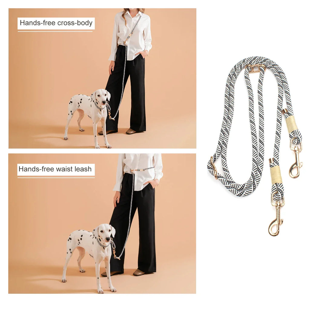 Dailypets Multi-Function Dog Leash with Hands-Free Wear and 240 cm Adjustable Length