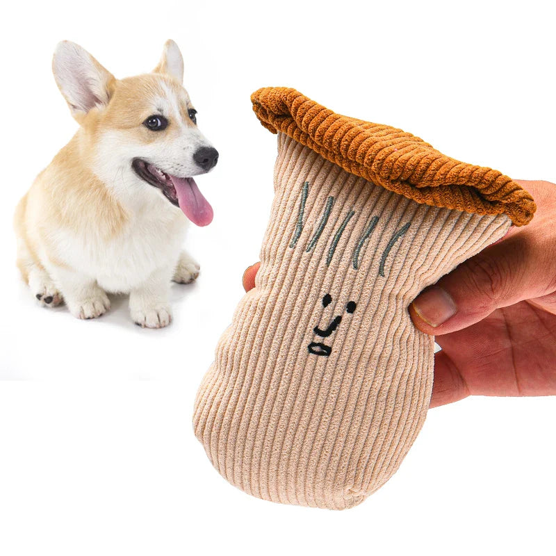 Dailypets Plush Squeaky Dog Toy Vegetable Shape Chew Toy