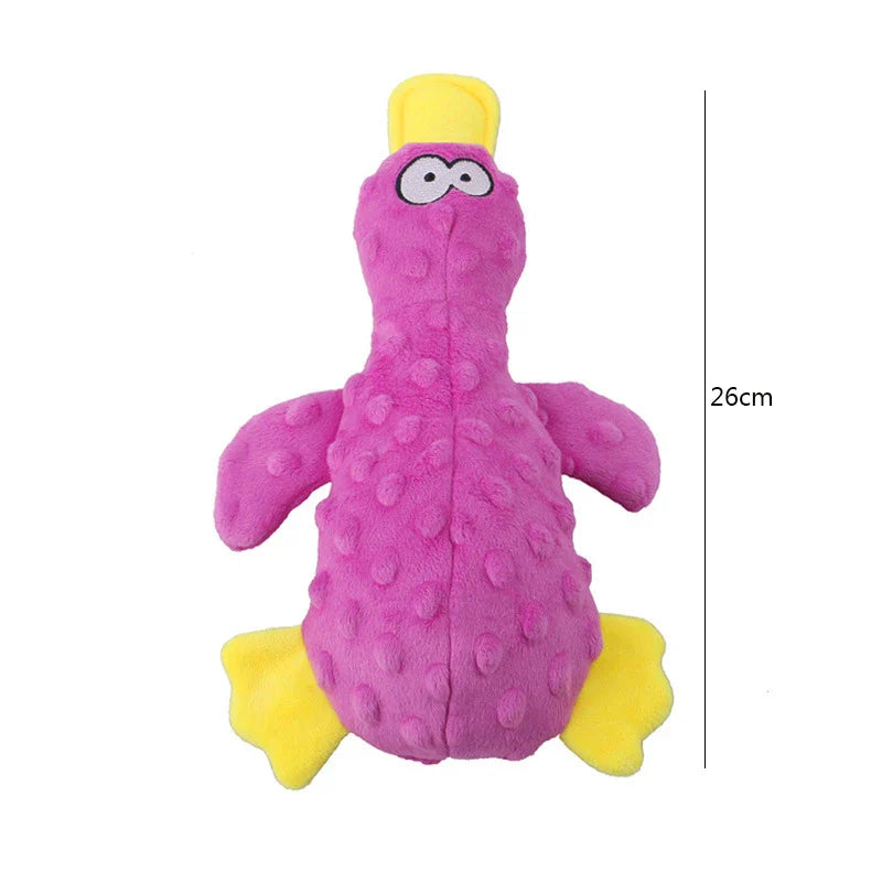 Dailypets Plush Squeaky Dog Toy Duck Design Daily Play