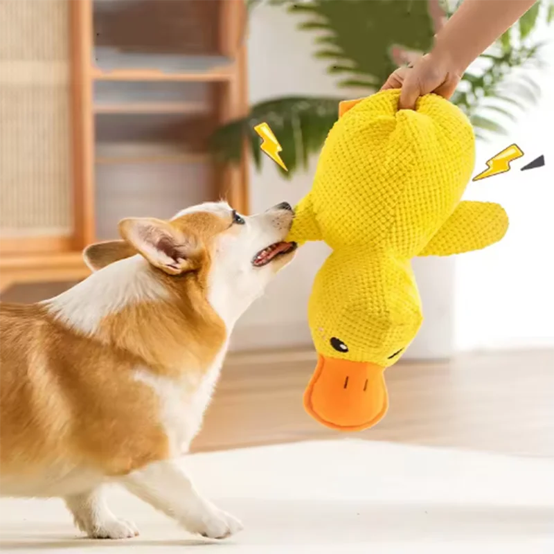 Dailypets Plush Squeaky Dog Toy Cute Duck Toy for Daily Play