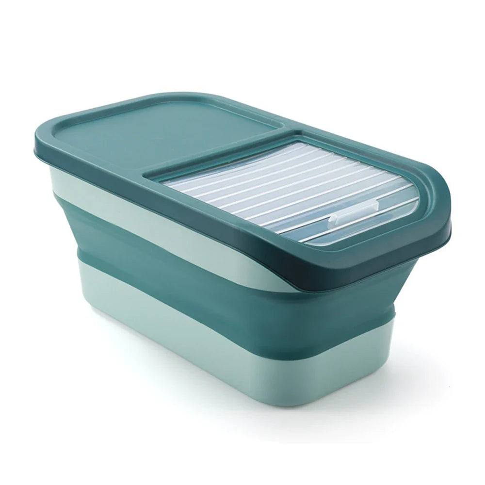 Dailypets Pet Kibble Storage Box – Foldable Container with Clear Lid