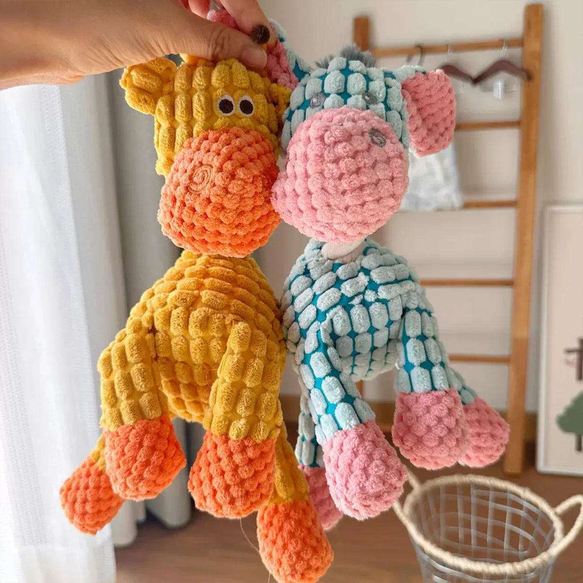 Dailypets Plush Squeaky Dog Toy Soft Plush Animal Toy