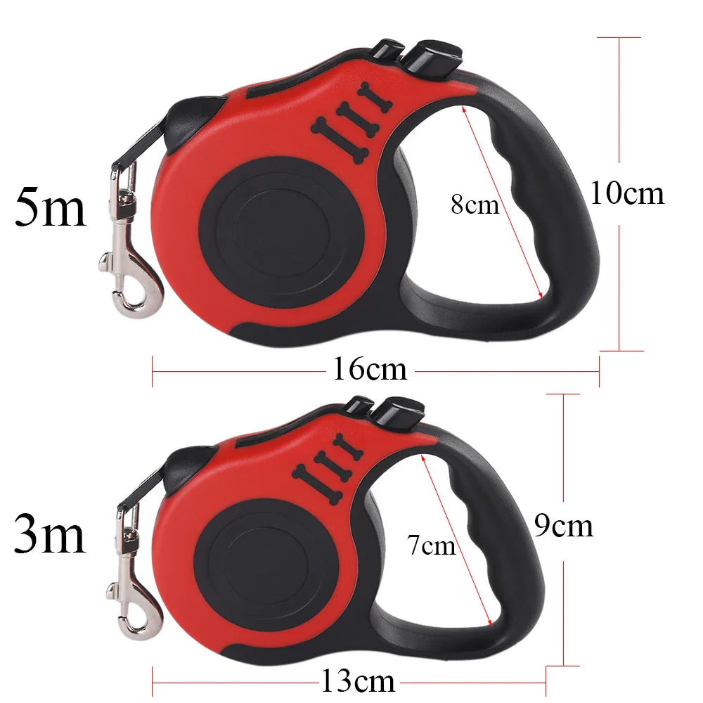 Dailypets Lock Control Dog Lead – Retractable Nylon Leash in Assorted Colours