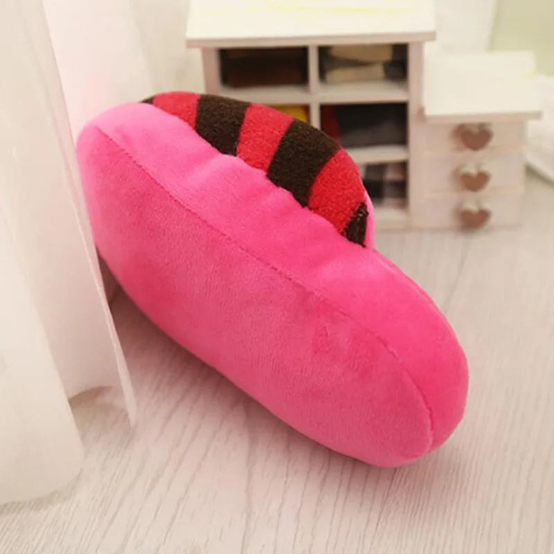 Dailypets Plush Squeaky Dog Toy Cute Slipper Fetch Toy
