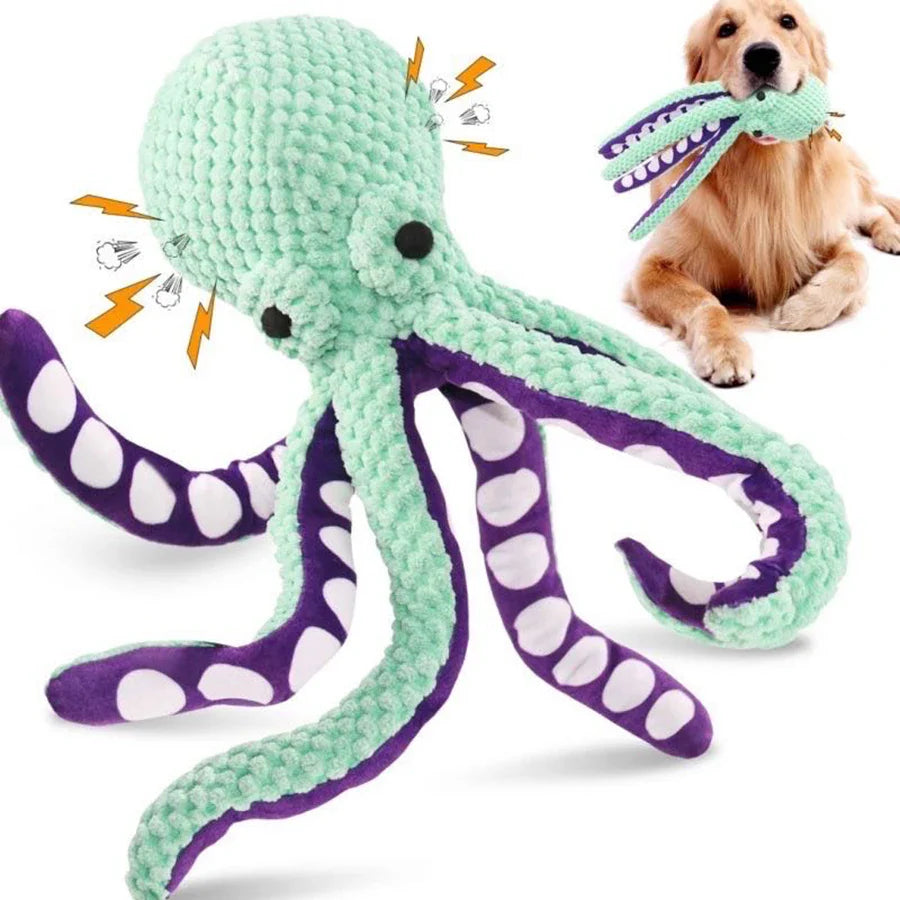 Dailypets Plush Squeaky Dog Toy 32cm Octopus Dog Plush