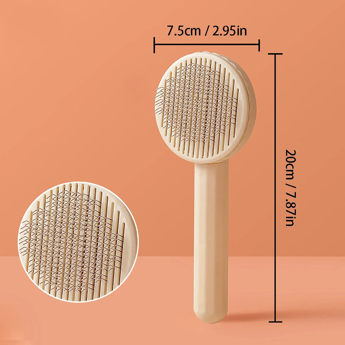 Dailypets Pet Comb Brush – Stainless Bristle Grooming Tool for Fur Care