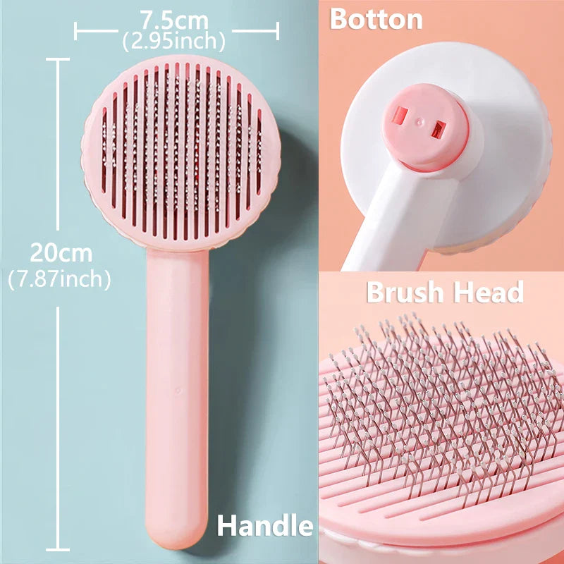 Dailypets Pet Comb Brush – Stainless Bristle Grooming Tool for Fur Care